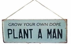 Plant A Man - Metal Garden Wall Sign wall pendant decor