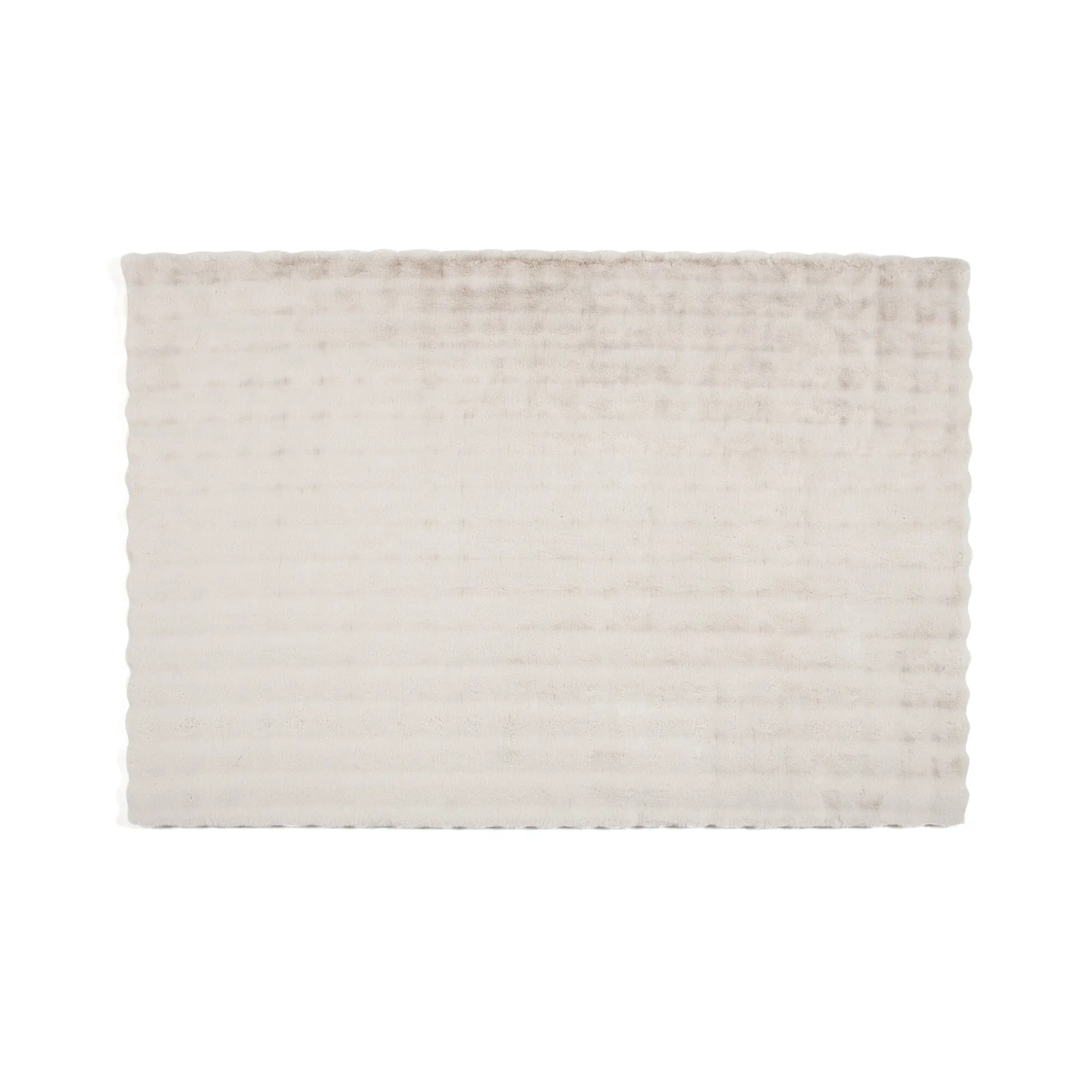 Pokomoko Fur Memory Foam Rug Medium, 2000 X 1400 Gray X Beige neutral everyday carpet