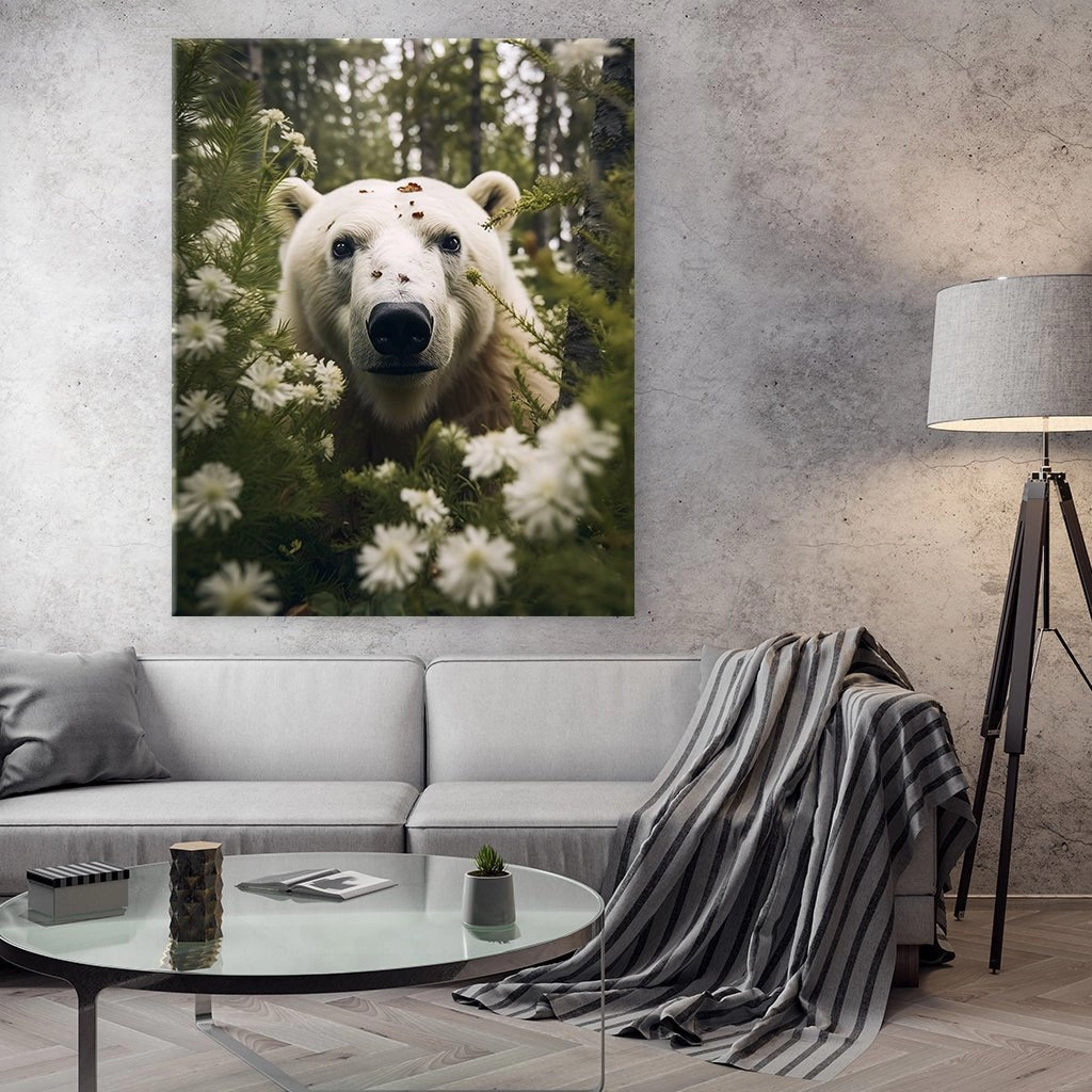 Polar Bear Flowers by Zenzdesign