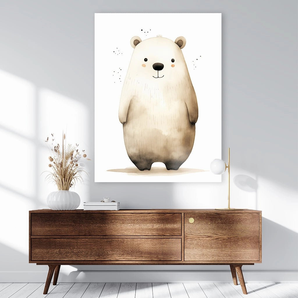 Polar Bear Watercolor by Daniel Decker