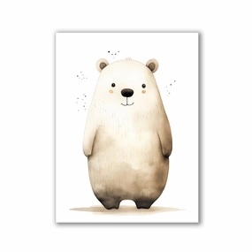 Polar Bear Watercolor by Daniel Decker framed mural artwork