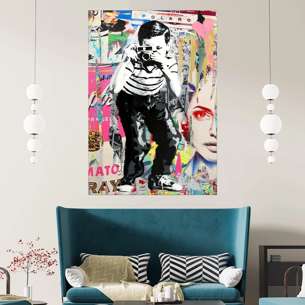 Polaroid Boy by Banksy