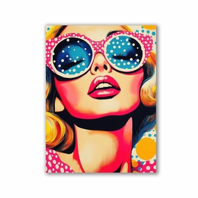 Polkadot Woman by Frank Daske framed mural artwork