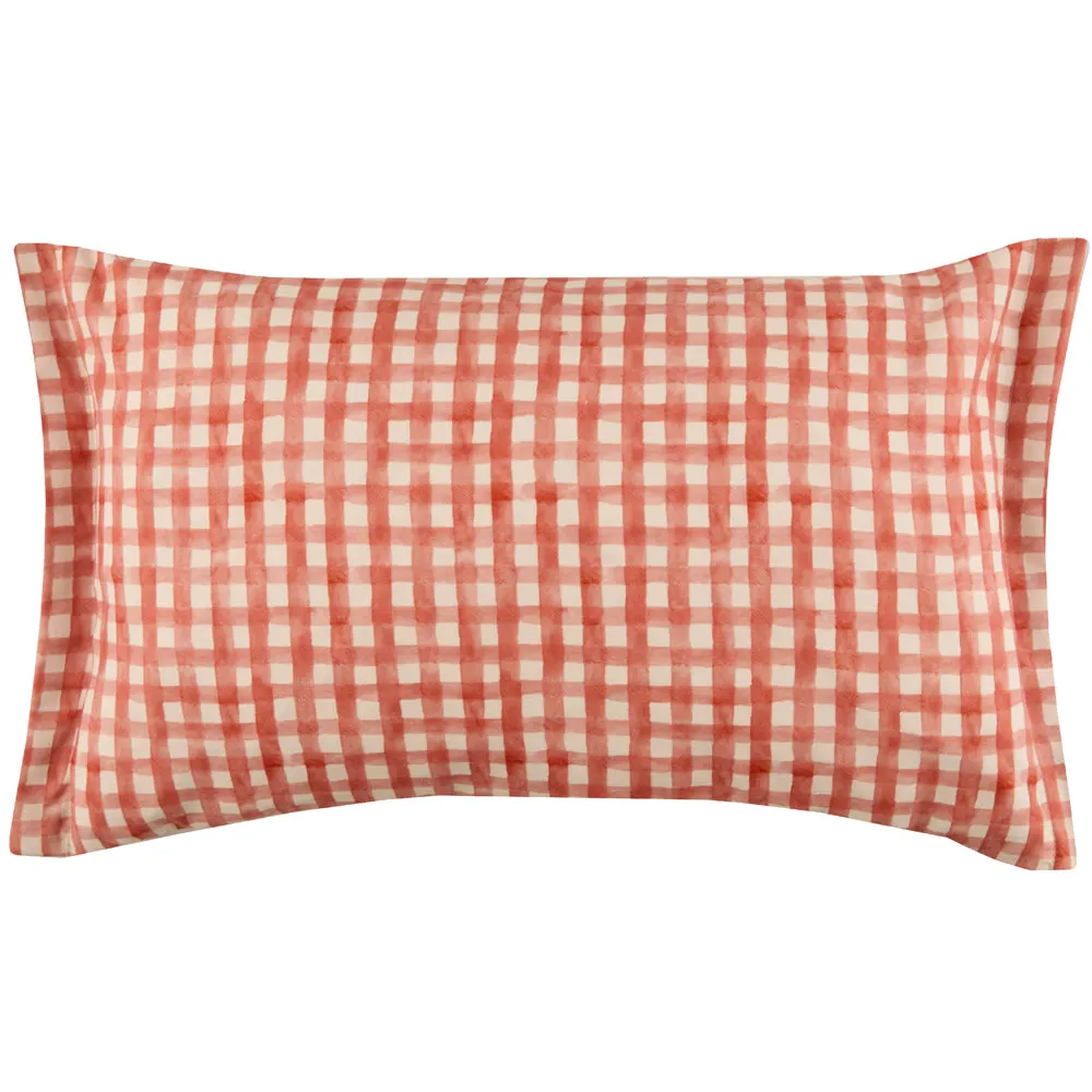 Pomegranate Trellis Printed Outdoor Cushion Red