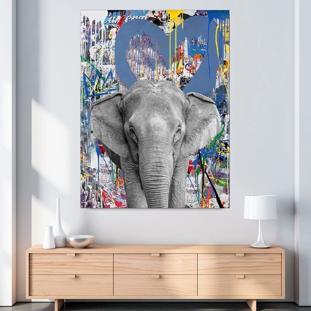 Pop Art Elephant Blue 