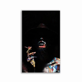 Pop art in the shadows by Mr. Underdott framed mural artwork