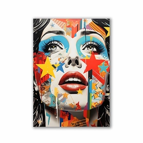 Pop Art Star by Rosa Piazza framed mural artwork