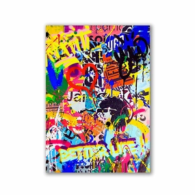 Pop Graffiti by RS Artist framed mural artwork