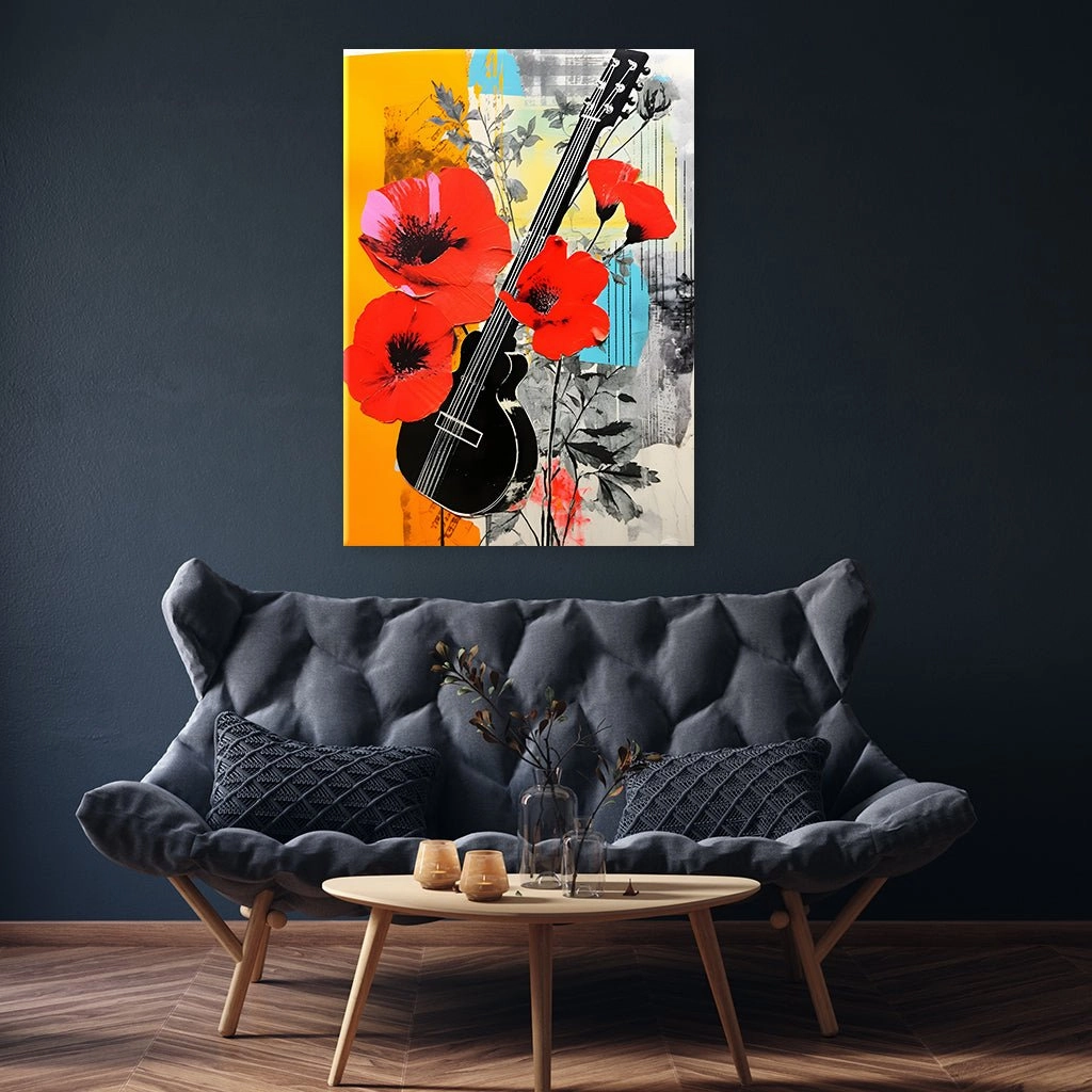 Popart Flowerguitar by Rosa Piazza 