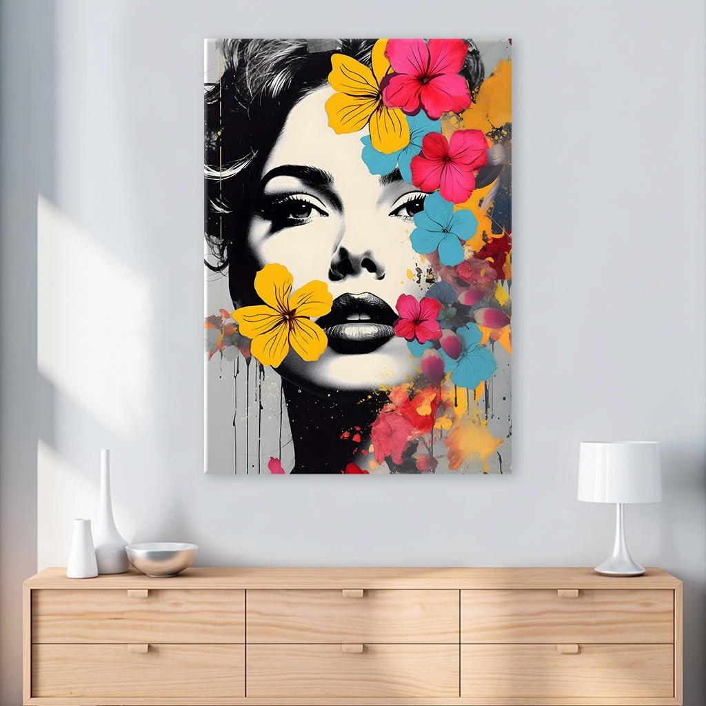 Popart Flowerwoman by Rosa Piazza 