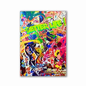 Popping Drip by RS Artist framed mural artwork