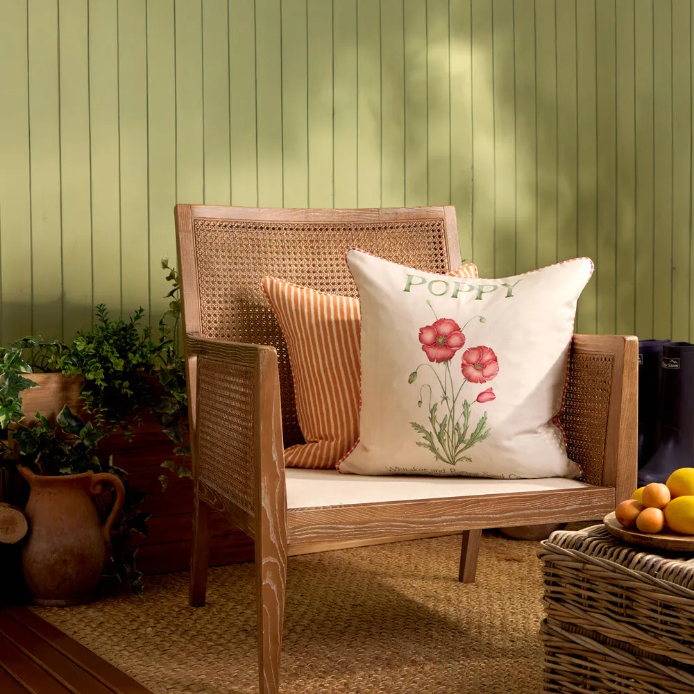 Poppy Printed Outdoor Cushion Red