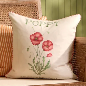 Poppy Printed Outdoor Cushion Red modern fashion rug  