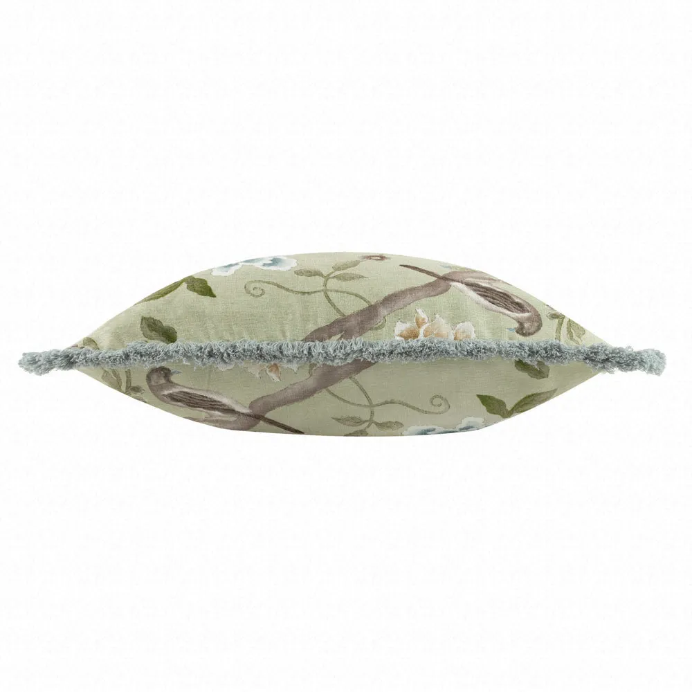 Porcelain Garden Chenille Cushion Sage