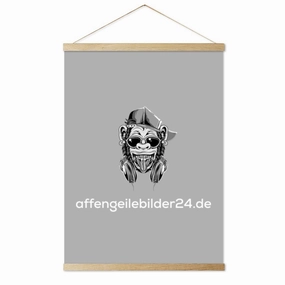 Poster bar -oak- framed mural artwork