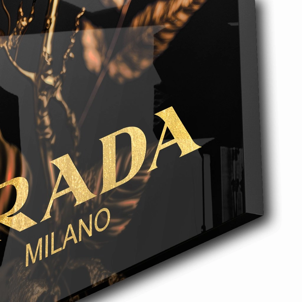 Prada Black Rose by Adrian Vieriu Gold on Acrylic