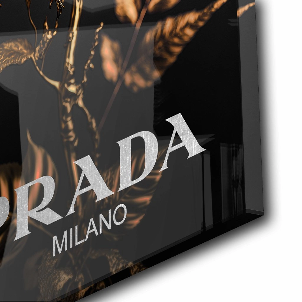 Prada Black Rose by Adrian Vieriu Silver on Acrylic