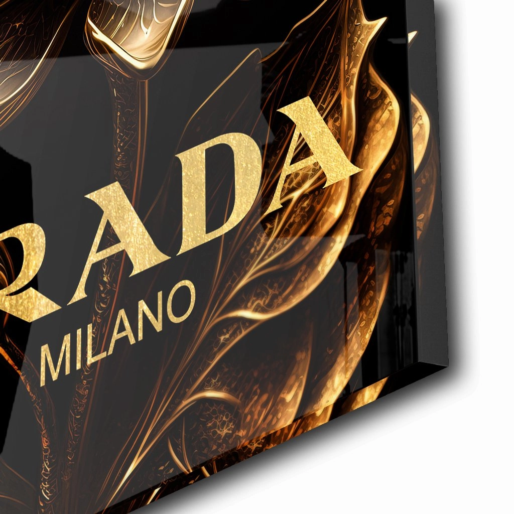 Prada Flower by Adrian Vieriu Gold on Acrylic