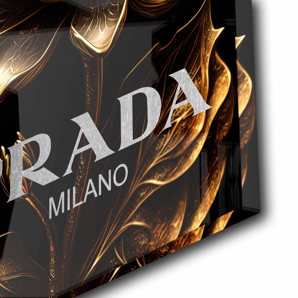 Prada Flower by Adrian Vieriu Silver on Acrylic