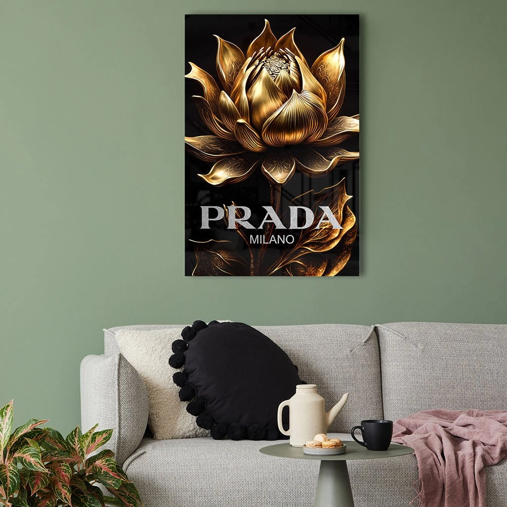 Prada Flower by Adrian Vieriu Silver on Acrylic