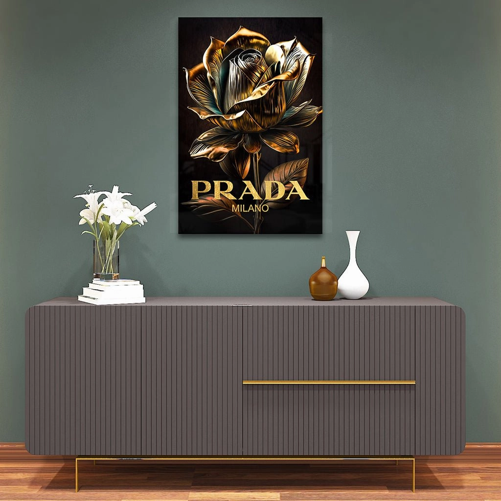 Prada Rose by Adrian Vieriu Gold on Acrylic