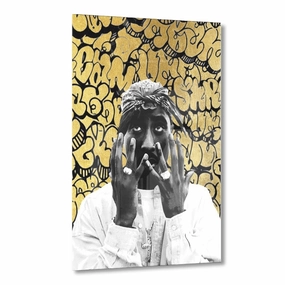 Pray For Hope Gold on acrylic glass framed mural artwork
