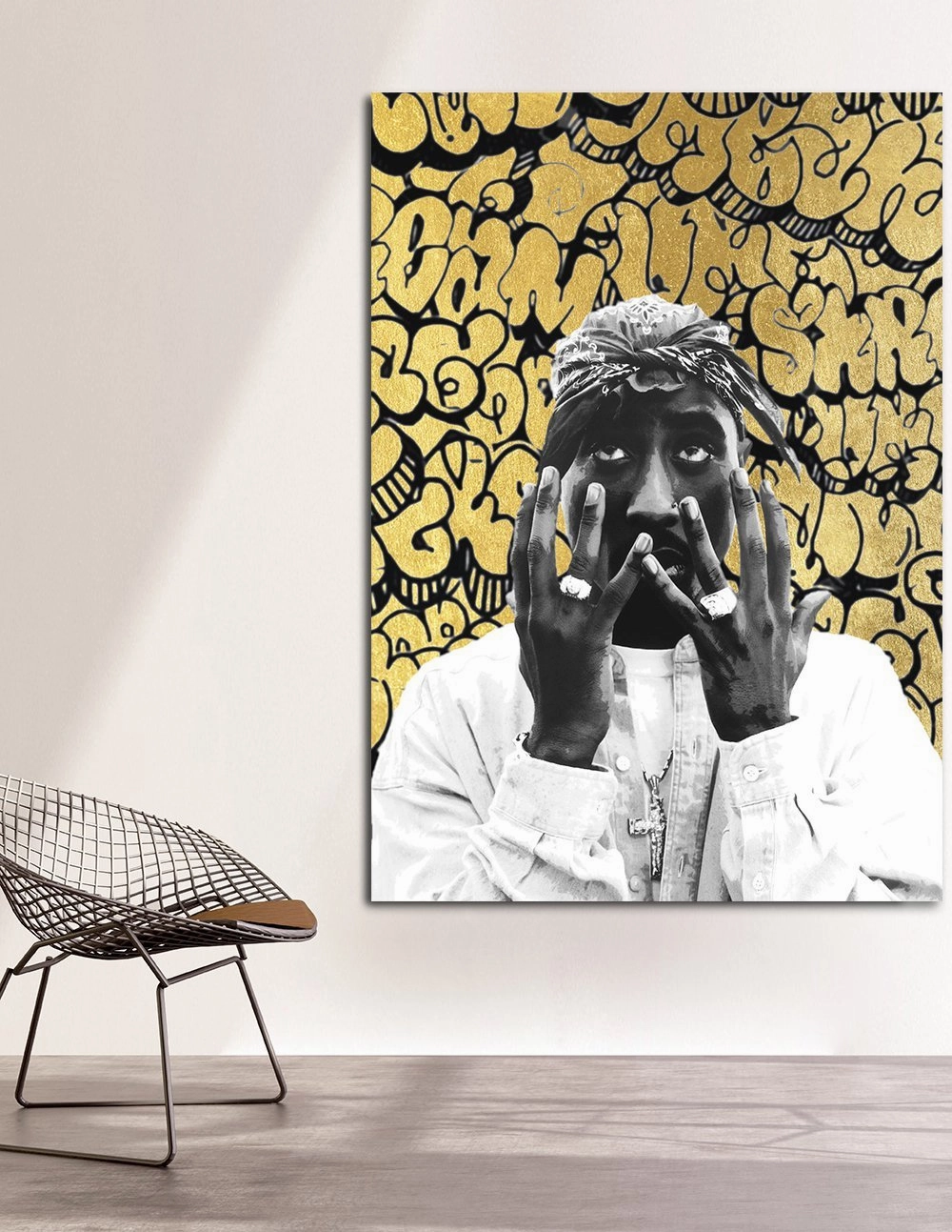 Pray For Hope Gold on acrylic glass