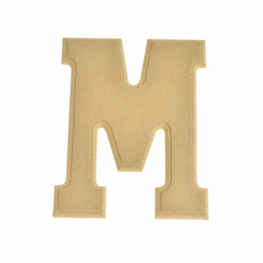Pressed Board Beveled Wooden Letters and Numbers, 6-inch