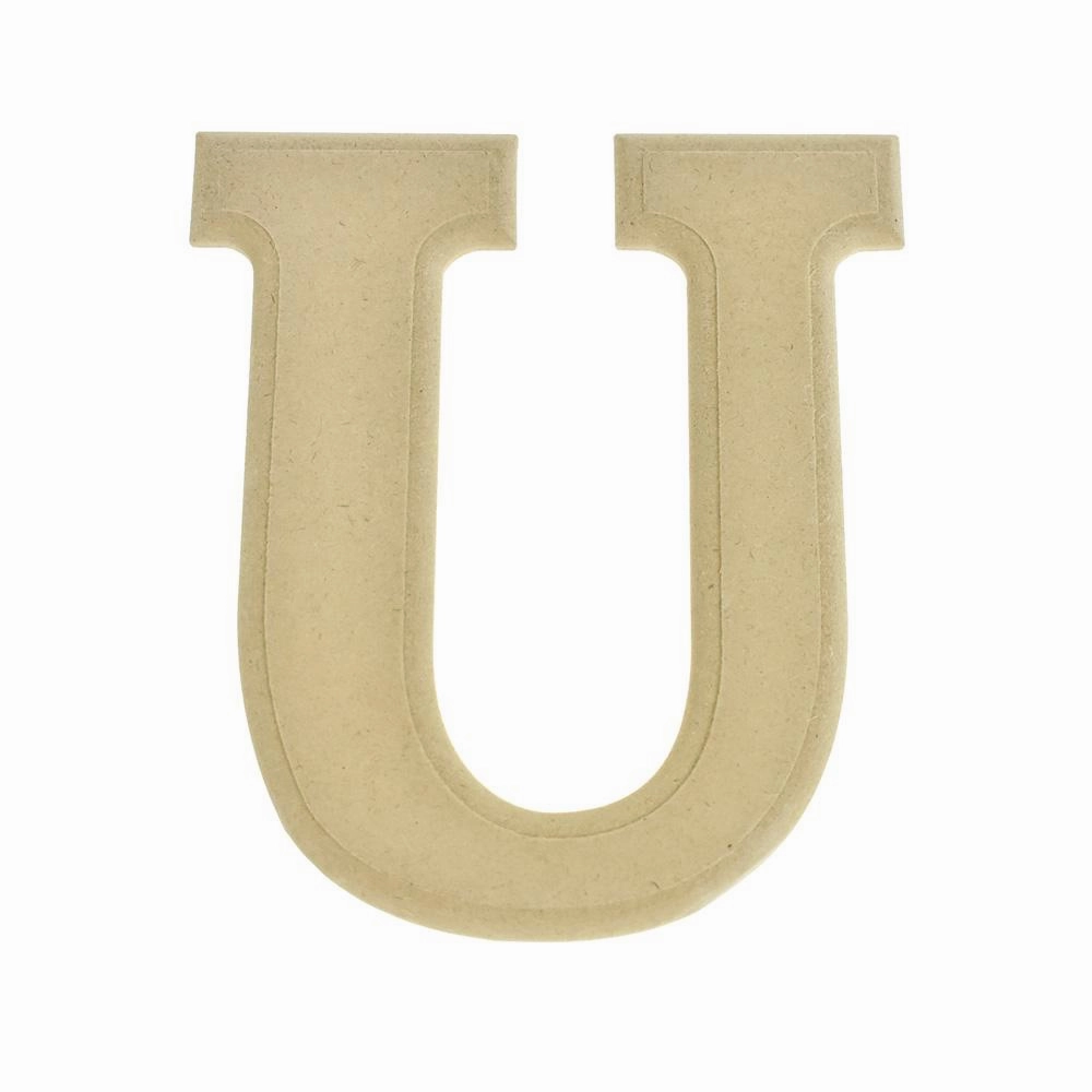 Pressed Board Beveled Wooden Letters and Numbers, 6-inch