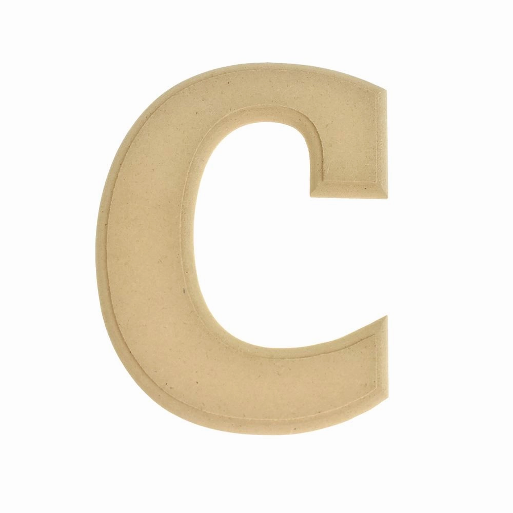 Pressed Board Beveled Wooden Letters and Numbers, 6-inch