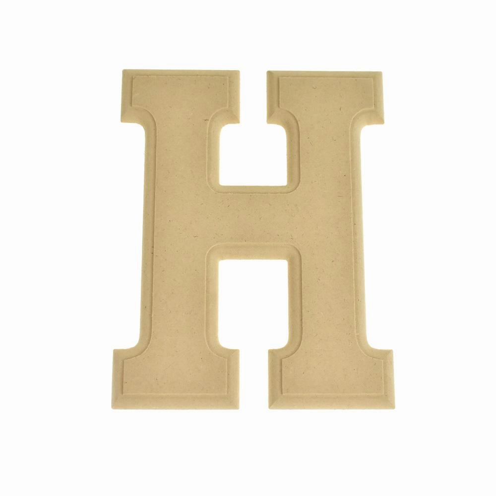 Pressed Board Beveled Wooden Letters and Numbers, 6-inch