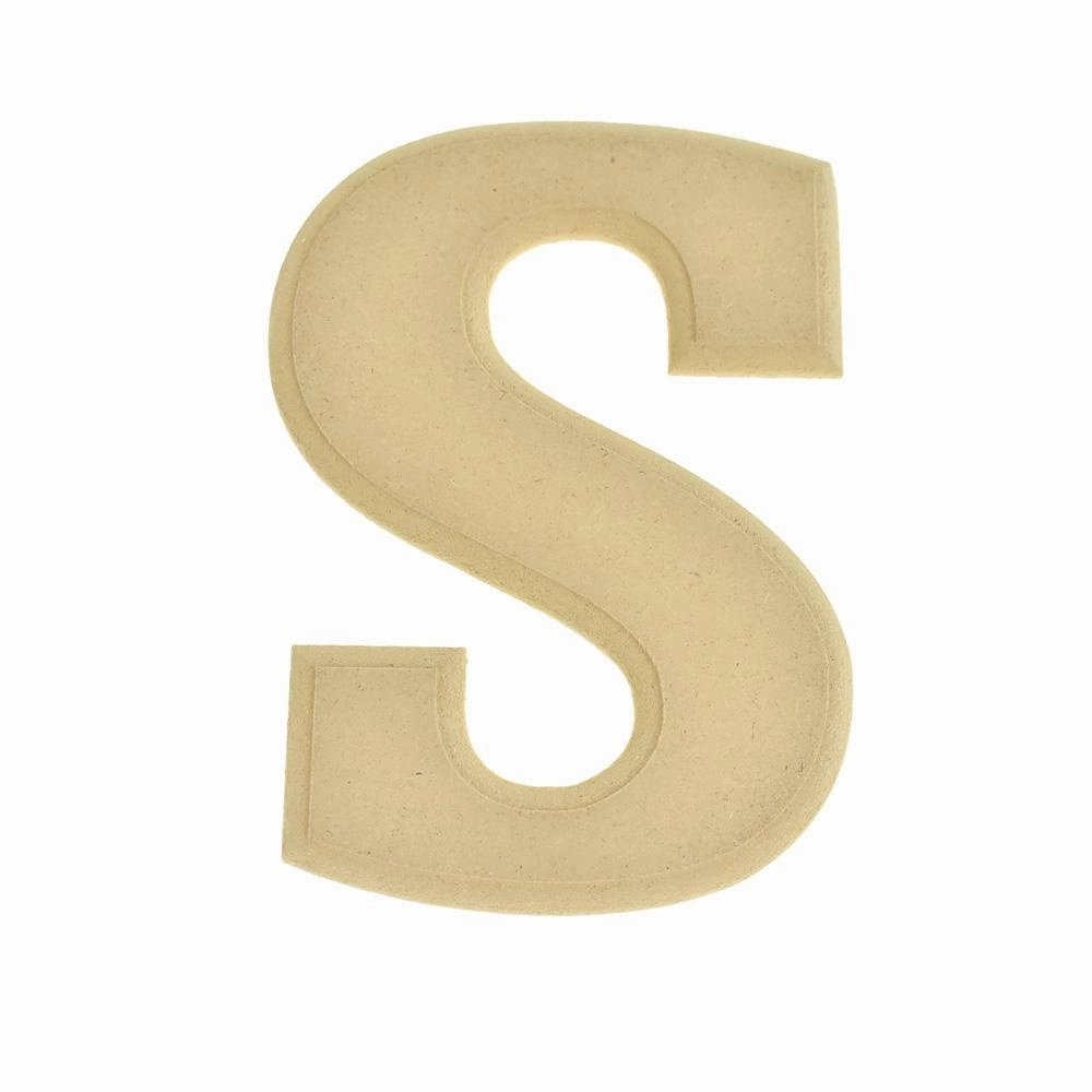 Pressed Board Beveled Wooden Letters and Numbers, 6-inch