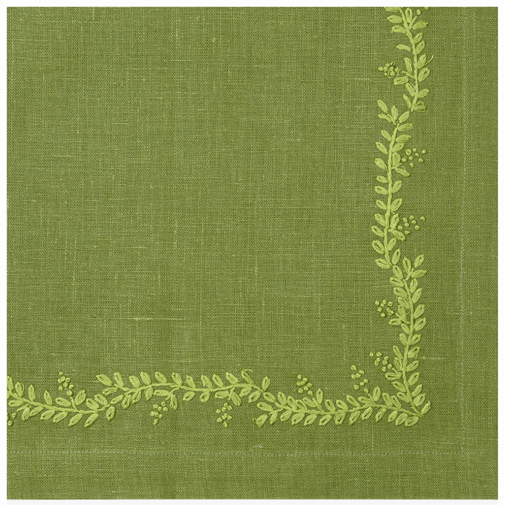 Prism Vine Design Linen Dinner Napkins