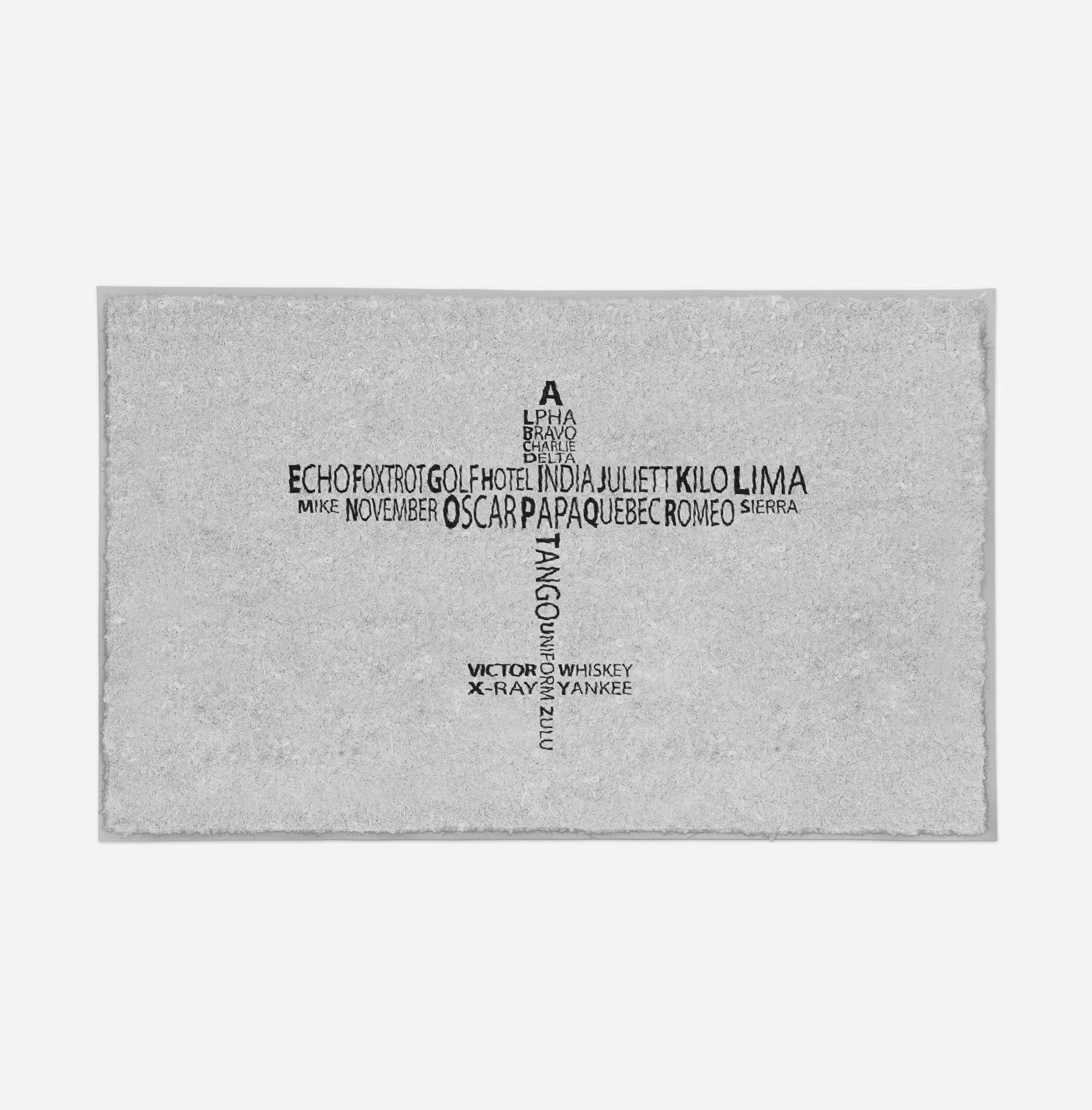 Propeller Shape Aviation Alphabet Designed Door Mats
