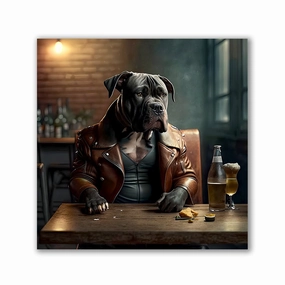 Pub Pups - Cane Corso by Natale Palazzo framed mural artwork