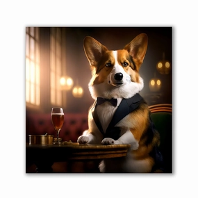 Pub Pups - Corgy by Natale Palazzo framed mural artwork