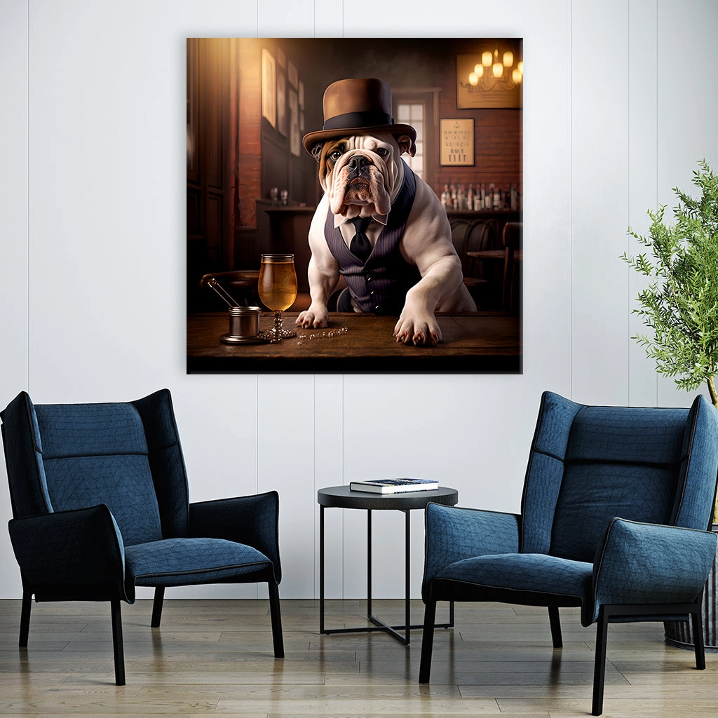 Pub Pups - English Bulldog by Natale Palazzo 