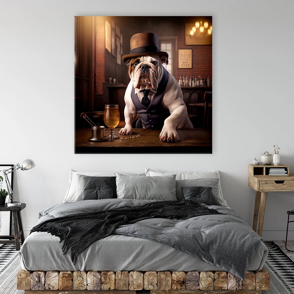 Pub Pups - English Bulldog by Natale Palazzo 