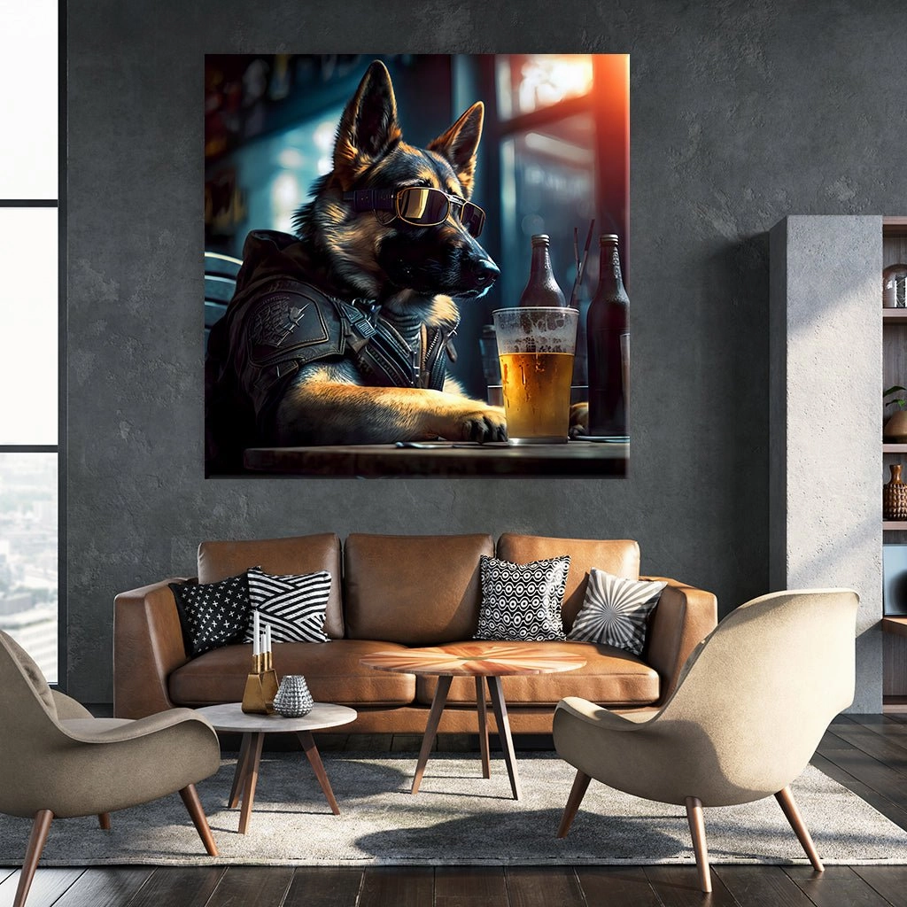Pub Pups - German Shephard by Natale Palazzo 