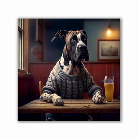 Pub Pups - Great Dane by Natale Palazzo framed mural artwork