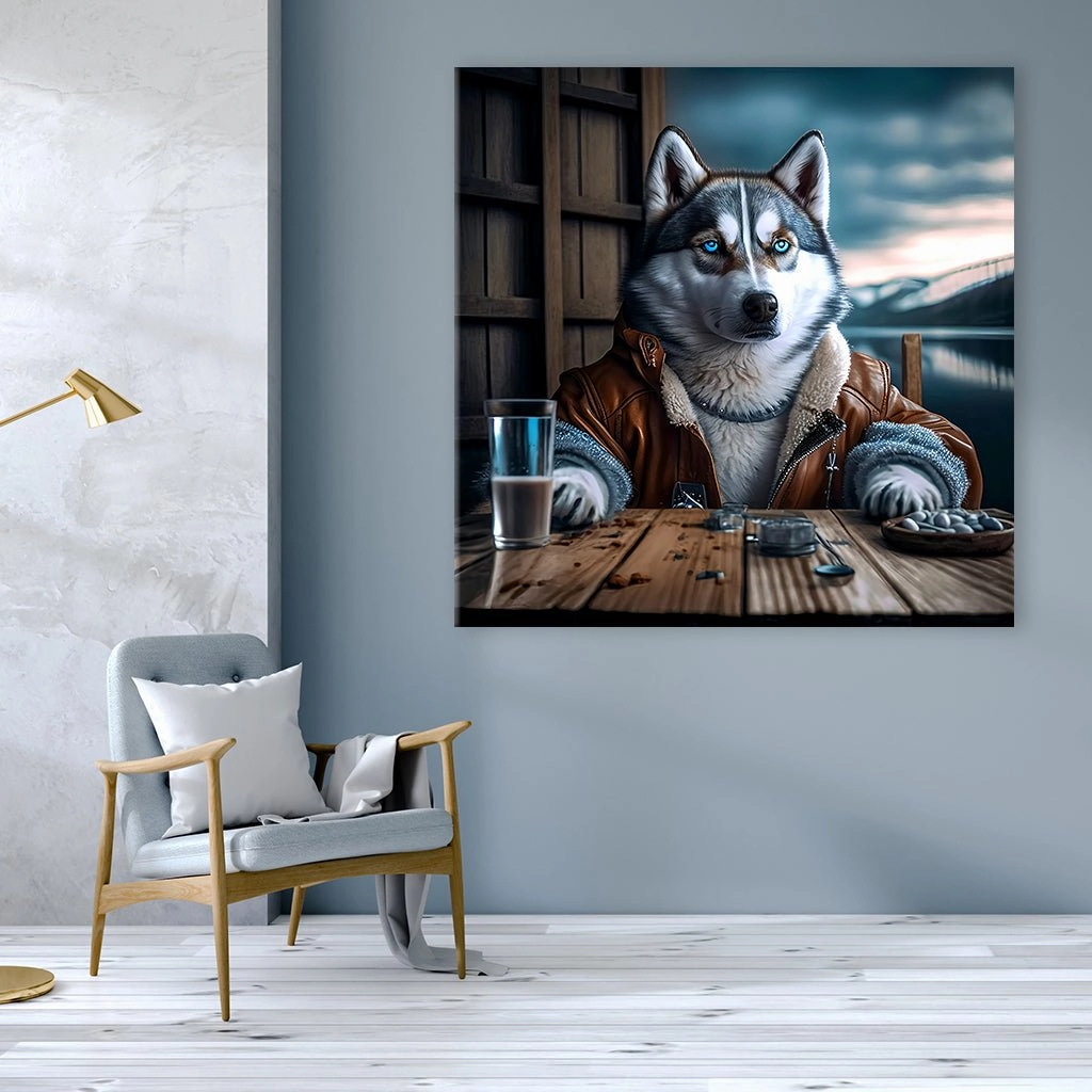 Pub Pups - Husky by Natale Palazzo