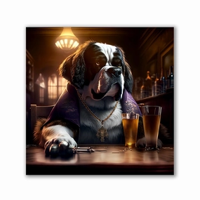Pub Pups - Saint Bernard by Natale Palazzo framed mural artwork