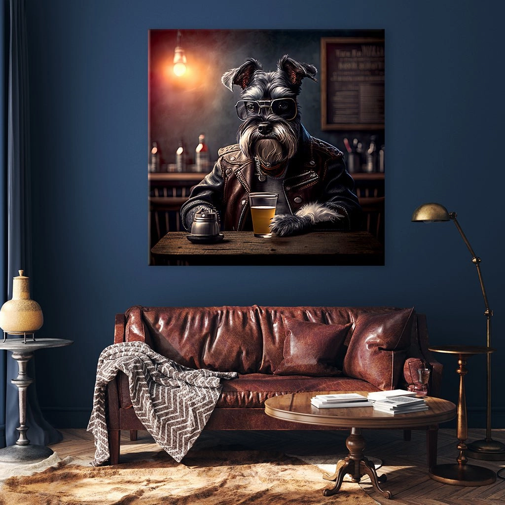 Pub Pups - Schnauzer by Natale Palazzo