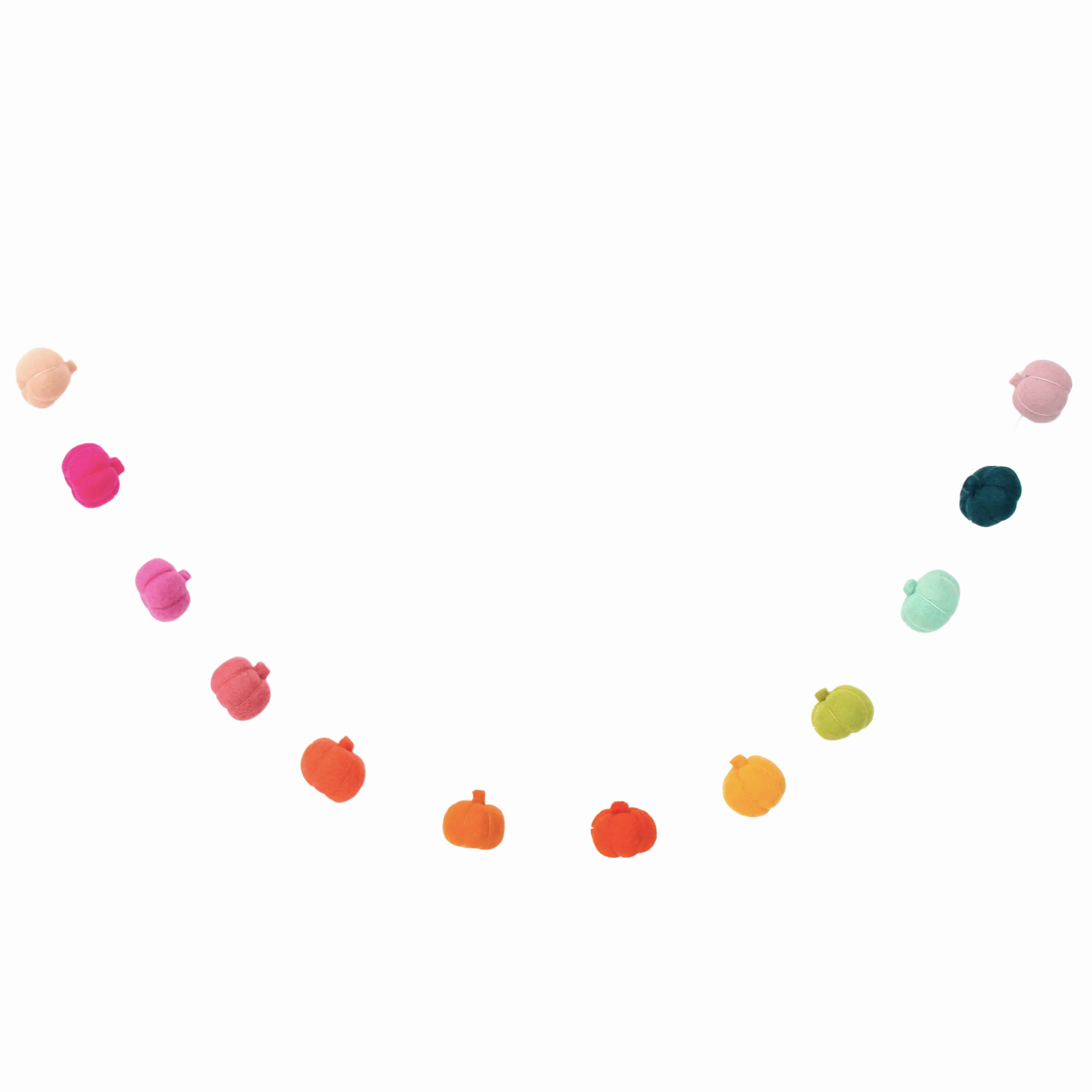 Pumpkins Halloween Felt Garland minimalist art object  