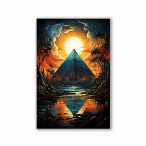 Pyramids of Giza Pop Art by Catill framed mural artwork