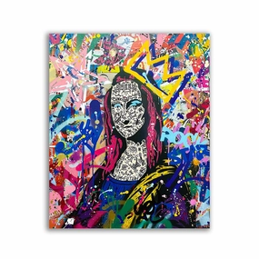 Queen Mona by RS Artist framed mural artwork