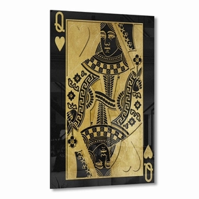 Queen of Hearts by Frank Amoruso Gold on Acrylic framed mural artwork
