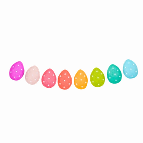 Rainbow Easter Egg Felt Garland minimalist art object  