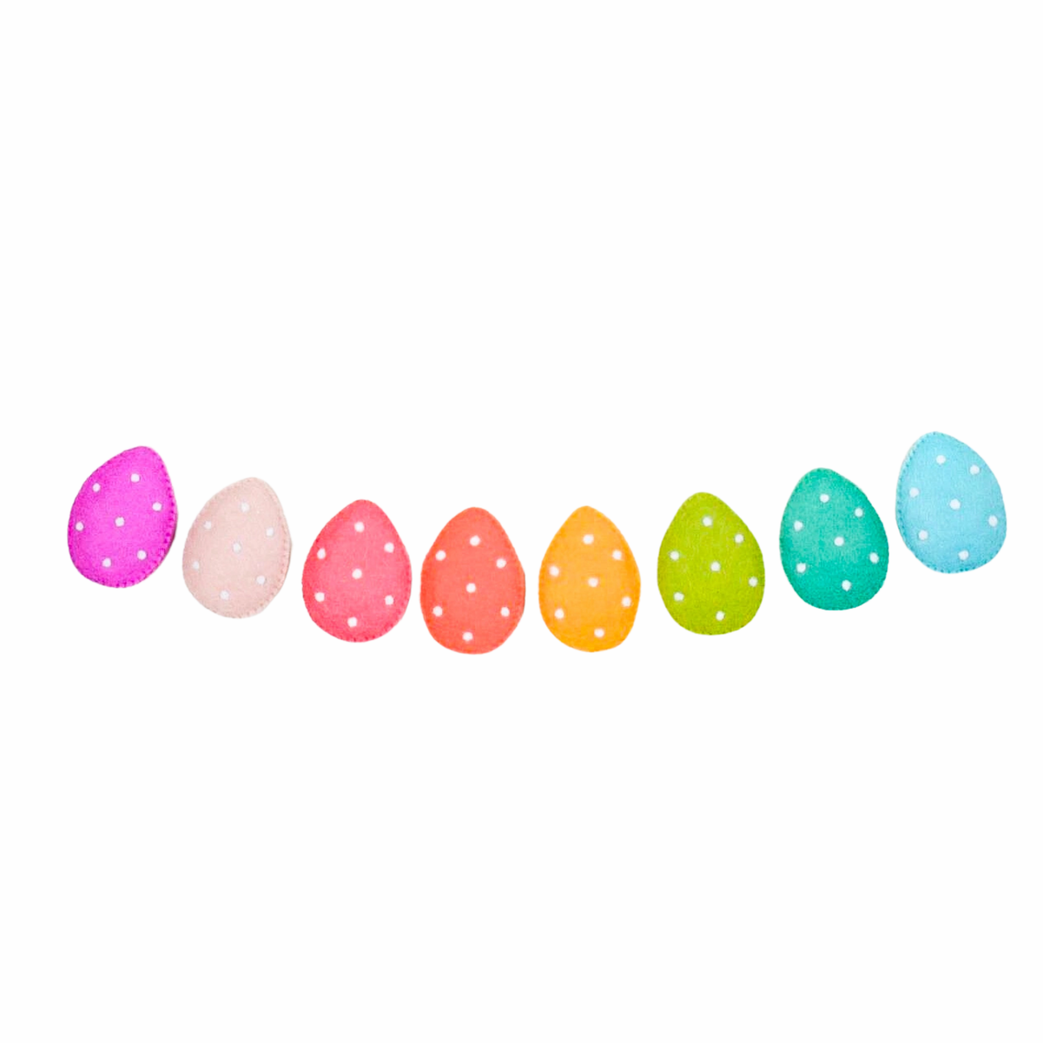 Rainbow Easter Egg Felt Garland minimalist art object  