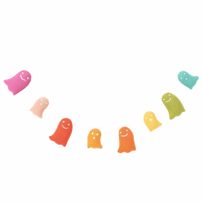 Rainbow Ghost Felt Halloween Garland minimalist art object  